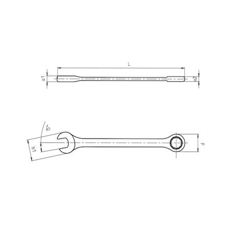 Inch Ratchet Combination Wrench | POWERDRIV® Drive | 72 Teeth for Fast Tightening | Chrome Plated Finish | by Wurth