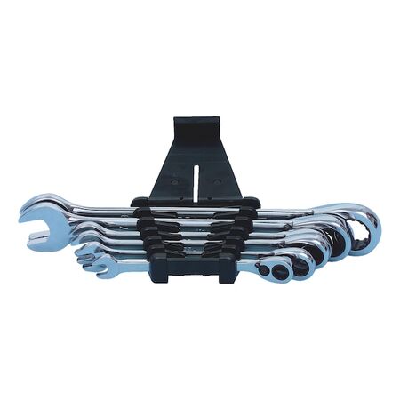 Multi Ratcheting Combination Wrenches | 6 Pieces | 72 Teeth | Chrome Plated | by Wurth