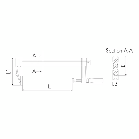 Malleable Iron Screw Clamp | Ergonomic Wood Handle | Protective Caps | Max Clamping Width 300mm | by Wurth