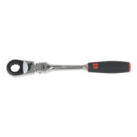 Pass Through Reversible Ratchet | 80 Teeth | 180° Rotatable Joint | Chrome-Plated | by Wurth