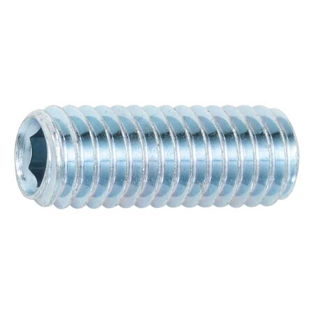 Hexagon socket set screw with truncated cone ISO 4026 steel 45H, zinc-plated blue passivated (A2K)