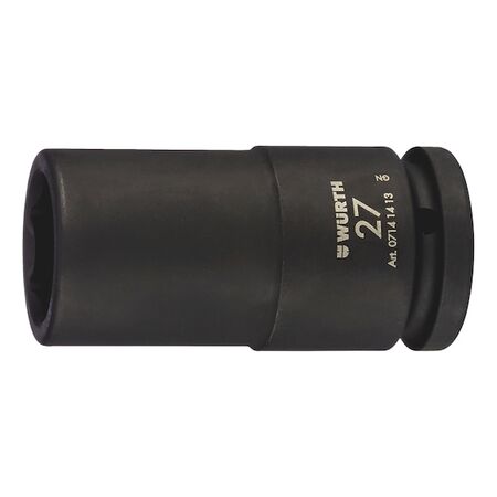 3/4-inch impact socket wrench insert hexagon, metric, long