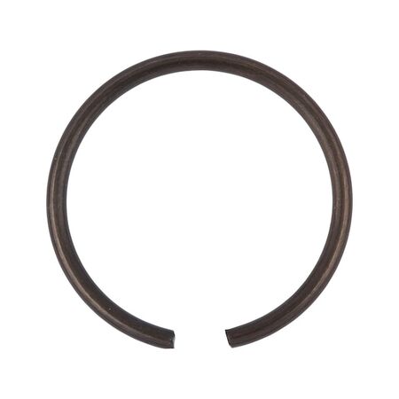 Round wire snap ring and snap ring groove for shafts DIN 9925, steel plain