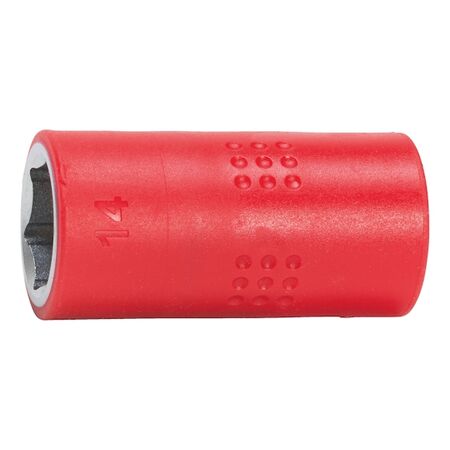 VDE 3/8 inch socket wrench, metric, hexagon, short