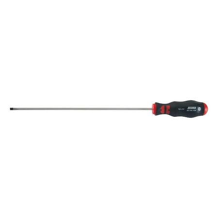 Long Slotted Screwdriver with Round Shank | Chrome Plated | 300mm Blade Length | by Wurth