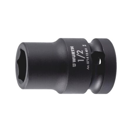 1/2 inch impact socket wrench, inch, hex., short