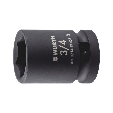 1/2 inch impact socket wrench, inch, hex., short