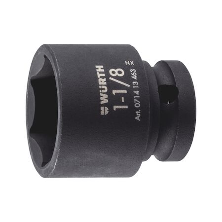 1/2 inch impact socket wrench, inch, hex., short