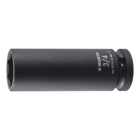 1/2 inch impact socket wrench, inch, hex., long