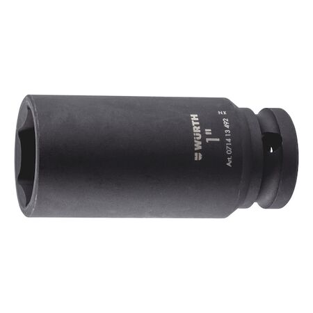 1/2 inch impact socket wrench, inch, hex., long