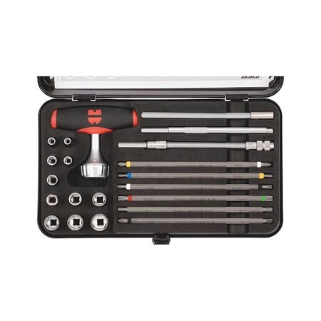 T-Handle Screwdriver Assortment | 21 PCS | Reversible Blades & High-Performance Ratchet | by Wurth