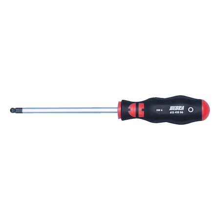 Hexagon Screwdriver with Ball Head | 2.5mm Tip Size | 100mm Blade Length | Ergonomic Handle | by Wurth