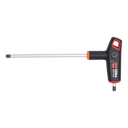 T-handle 2-component Hex Key with Side Drive | Chrome Plated | Ergonomic Design | 6 mm Tip Size | by Wurth