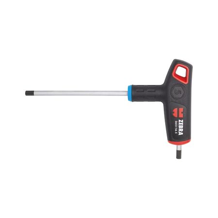 T-handle 2-component Hex Key with Side Drive | Chrome Plated | 5mm Tip Size | Ergonomic Design | by Wurth