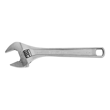Adjustable Open-End Wrench | 34mm Max Width | 22.5 Degree Jaw Angle | Polished Surface | by Wurth