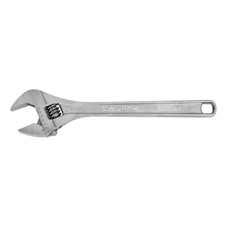Adjustable Open-End Wrench | Polished Head Surface | 22.5 Degree Jaw Position | Metric Scale | by Wurth