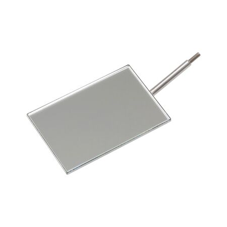 Glass mirror panel for telescopic rod
