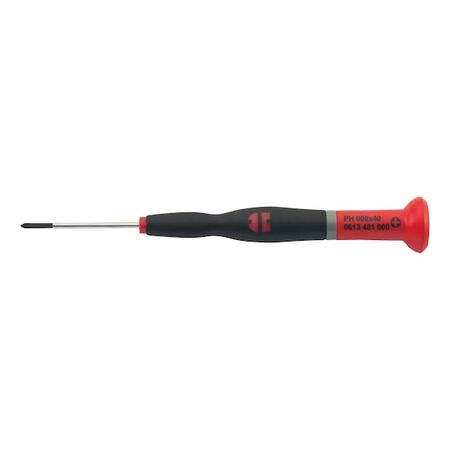 Precision Screwdriver Philips PH00 | Rotatable Head & Soft-Grip Handle | Chrome-Plated Blade | by Wurth