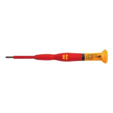 VDE Precision Screwdriver PH0 Recessed Head | 1000V AC & 1500V DC | Insulated & Bronzed Blade | by Wurth