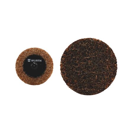 Small Abrasives Mini Fleece Disc | Coarse Grit 100 | 75mm Diameter | Quick-Change Compatible | @Pack of 10 | by Wurth
