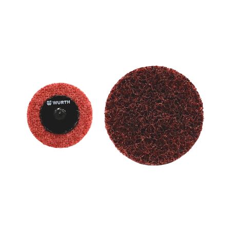 Small Abrasives Mini Fleece Disc | 50mm Diameter | Medium Grit 180 | Quick-Change Compatible | @Pack of 10 | by Wurth