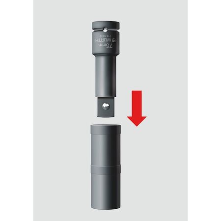 1/2 Inch Double Spiral Socket Set | 5-Piece Set | Impact Socket Design | Easy Removal of Damaged Fasteners | by Wurth