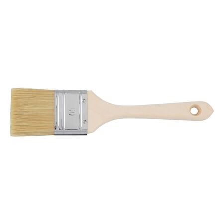 Flat Brush LM ECONOMY | Synthetic Bristles | Comfortable Wooden Handle | Solvent-Based Paints | by Wurth