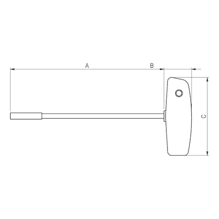 T-Handle Socket Wrench for Hexagon Head Screws | Chrome-Plated Blade | Nickel Plated for Corrosion Resistance | by Wurth