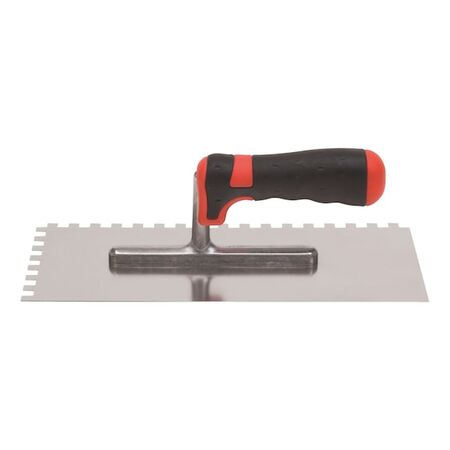 2-Component Toothed Trowel | Rust-Proof Stainless Steel Blade | Ergonomic Handle | 130mm Width | by Wurth