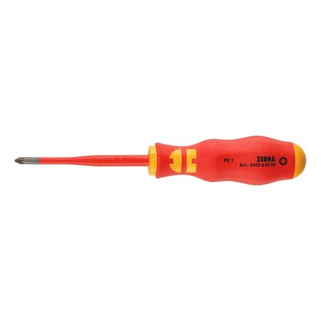 VDE Screwdriver PZ Recessed Head Ultra-Slim | PZ1 Tip Size | IEC 60900 Tested | by Wurth
