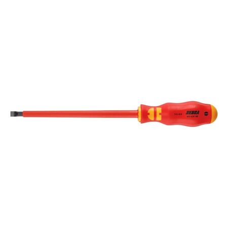VDE Flat Slotted Screwdriver | Insulated for Live Parts | IEC 60900 Compliant | by Wurth