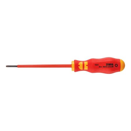 VDE Screwdriver TX9 | Insulated for Live Parts | 100mm Blade | by Wurth