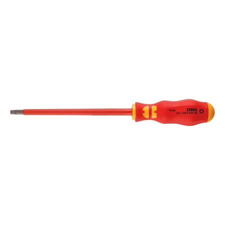 VDE Insulated TX Screwdriver | TX30 Tip Size | 150mm Blade Length | Safety Black Oxide | by Wurth