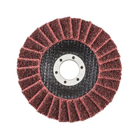 RED PERFECT® 3D Non-Woven Lamella Flap Disc | 115mm Diameter | Rugged Fiberglass Backing | Cooler Grinding | by Wurth