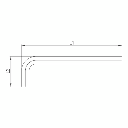 Extra-Long Hexagon Socket Allen Key | 6mm Tip Size | Ball Head Design | Matt Chrome Plated | by Wurth