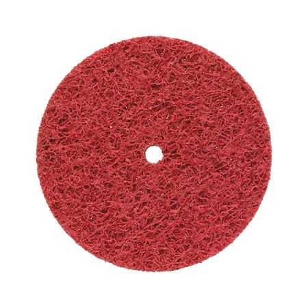 Longlife Coarse Nylon Abrasive Fleece Disc | 100mm Diameter | High Material Removal | Red Color | by Wurth
