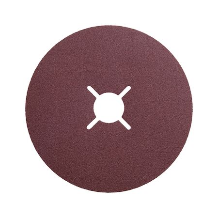 Synthetic Corundum Vulcanised Fibre Disc | G80 Grain Size | 100mm Diameter | Tear-Resistant | @Pack of 5 | by Wurth