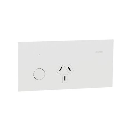 Clipsal Solis T Series Double Switch Power Point | Wiser Connected | Horizontal Mount | 10A | @Each of 1 | by Clipsal