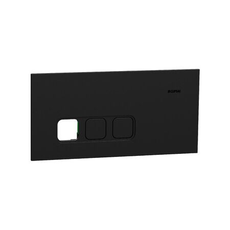 Clipsal Solis 3 Gang Grid Plate and Cover | Zen Black Ceramic Finish | Compatible with T Series | @Each of 1 | by Clipsal