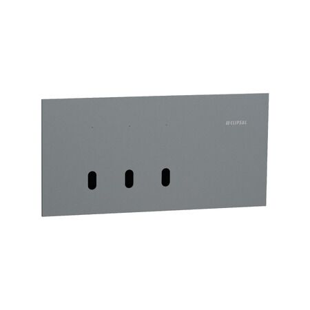Clipsal Solis T Series Grid Plate & Cover | 3 Gang Horizontal | Polished Ceramic | Platinum Finish | @Each of 1 | by Clipsal