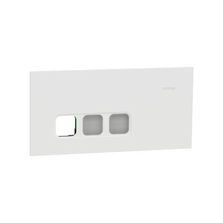 Clipsal Solis 3 Gang Grid Plate & Cover | Polished White Ceramic | Secure Screw Fixing | by Clipsal
