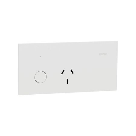 Double Switch Power Point | Wiser Connected | ZigBee Integration | Polished White Finish | @Each of 2 | by Clipsal