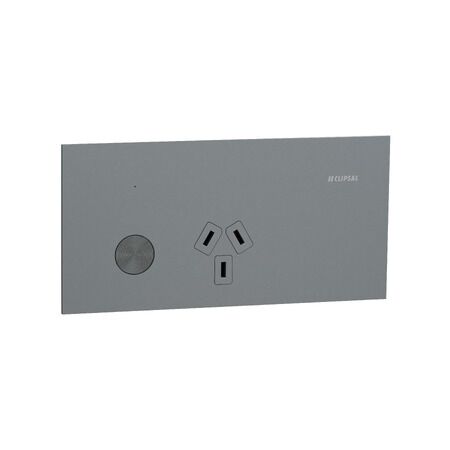 Double Switch Power Point | Wiser Connected | ZigBee Integration | Polished Platinum Finish | @Each of 1 | by Clipsal
