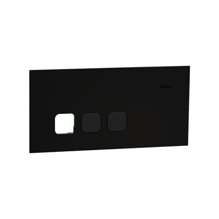 Clipsal Solis T Series 3 Gang Grid Plate | Polished Ceramic | Ebony Aluminium Finish | @Each of 1 | by Clipsal