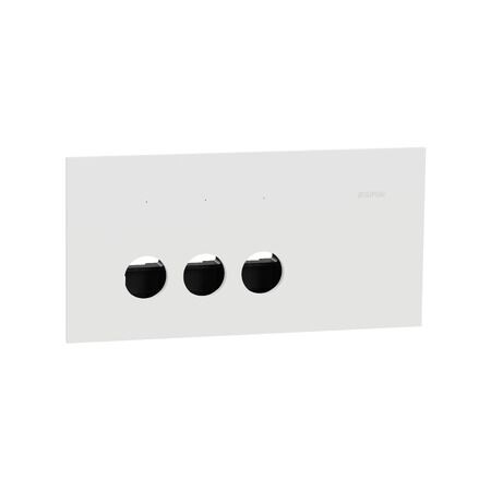 Clipsal Solis 3 Gang Grid Plate & Cover | Horizontal Design | Matt White Finish | @Each of 1 | by Clipsal