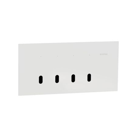 Clipsal Solis T Series 4 Gang Grid Plate | Polished White Ceramic | Secure Screw Fixing | by Clipsal