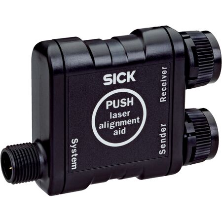 T-connector with pushbutton for laser alignment aid, M12, 5-pin