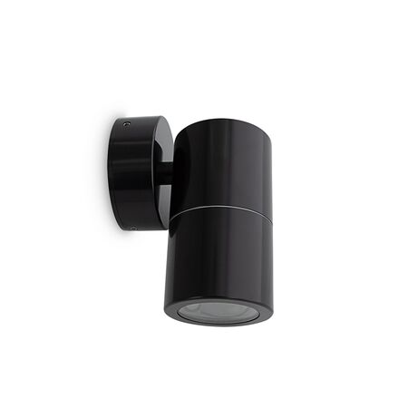 6W LED Anodised Aluminium Fixed Wall Spot - Black