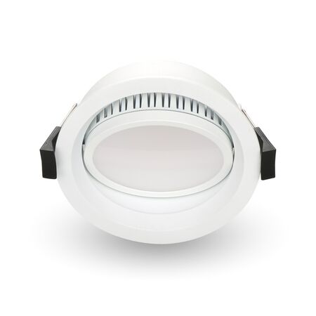 10W Tilt Adjustable LED downlight with dimmable driver - Tri-CCT - White