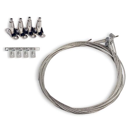 1m Panel Suspension Cable Kit - 4x Striaght 1m Droppers